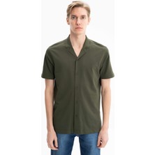 Ar-ma Erkek Polo Yaka Kısa Kollu Gömlek Regular Fit %100 Pamuk Penye Pike Düğme Kapamalı Cepsiz Y25374351101