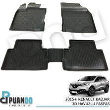 Puando Araca Özel 2015+ Renault Kadjar 3D Havuzlu Paspas
