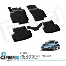 Puando Araca Özel 2012-2020 Vw Golf 7 Hb 5 Kapı Paspas 4d Sıyah