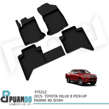 Puando Araca Özel 2015+ Toyota Hılux 8 Pıck-Up Paspas 4d Sıyah
