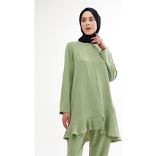 Plistre 1757_TESETTÜR Fırfırlı Tunik & Pantolon Ikili Takım