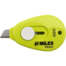 Miles Mini Maket Bıçağı Otomatik Kilit Güvenlikli 9 mm Yeşil PA901