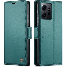 Eabhulie Xiaomi Redmi Note 12 4g Için Pu Deri Standli Cüzdan Flip Telefon Kılıfı - Yeşil (Yurt Dışından)