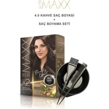 Maxx Deluxe Saç Boyası 4.0 Kahve-Boyama Seti