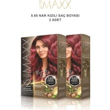 Maxx Deluxe Saç Boyası 5.65 Nar Kızılı  X2