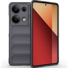 Eabhulie Xiaomi Redmi Note 13 Pro 4g Için Kaymaz Yumuşak Silikon Telefon Kılıfı - Koyu Gri (Yurt Dışından)