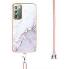 Mays Home1 Samsung Galaxy Not 20 Için Kılıf 5g Mermer Tampon Crossbody Kordon Askısı (Yurt Dışından)