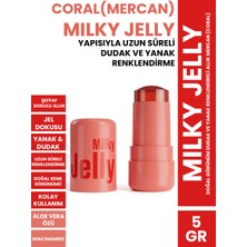 Procsın Milky Jelly Doğal Görünüm Dudak ve Yanak Renklendirici Allık Mercan (Coral) 5 gr