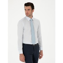 Cacharel Erkek Açık Mavi Slim Fit Pamuk Klasik Gömlek 50294746-VR003