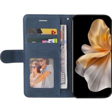 Colorful Shop Vıvo V30 5g Için Flip Case Pu Deri Flip Folio Kılıf Iki Renkli Dikiş (Yurt Dışından)