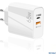 Schitec 65W Usba PD33W Quick Charger 3.0 Type-C To Lightning 2m Kablolu Hızlı Şarj Aleti Set