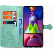 Colorful Shop Samsung M51 Darbeye Deri Kılıf Kapak Kapak Zarif Desen (Yurt Dışından)