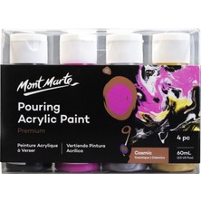 mm Dökme Akrilik Boya Seti Premium 4pc x 60ML - Cosmic