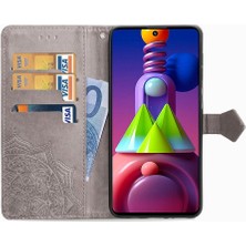 Colorful Shop Samsung M51 Darbeye Deri Kılıf Kapak Kapak Zarif Desen (Yurt Dışından)