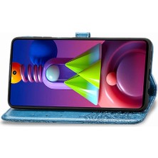 Colorful Shop Samsung M51 Darbeye Deri Kılıf Kapak Kapak Zarif Desen (Yurt Dışından)