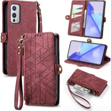 Colorful Shop Oneplus 9 Için Flip Case Cüzdan Kapak Çevirin Deri Kılıf Basit Iş (Yurt Dışından)