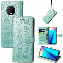 Colorful Shop Infinix Not 7 Için Kılıf Kısa Kayış Karikatür Hayvanlar Darbeye Kapak Çevirin (Yurt Dışından)