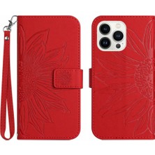 Colorful Shop Iphone 13 Için Kılıf Pro Lüks Pu Deri Kısa Kayış Kart Yuvaları ile Flip (Yurt Dışından)