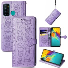 Colorful Shop Infinix Sıcak 9 Karikatür Hayvanlar Için Kılıf Kapak Kapak Kısa Kayış Darbeye (Yurt Dışından)