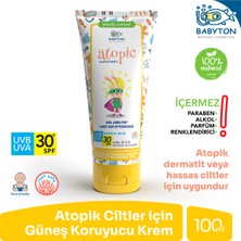 Babyton Atopik Ciltler İçin Güneş Koruyucu Krem 100 ml