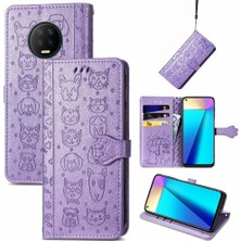 Colorful Shop Infinix Not 7 Için Kılıf Kısa Kayış Karikatür Hayvanlar Darbeye Kapak Çevirin (Yurt Dışından)