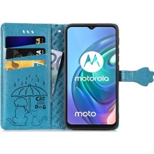 Colorful Shop Moto G30 Kısa Kayış Karikatür Hayvanlar Için Kılıf Kapak Çevirin Darbeye Vaka (Yurt Dışından)