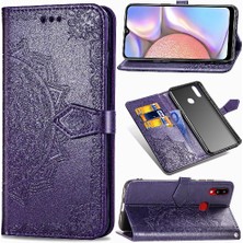 Colorful Shop Samsung A10S Flip Kapak Zarif Desen Basit Iş Deri (Yurt Dışından)