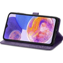 Colorful Shop Samsung A23 Flip Kapak Darbeye Zarif Desen Deri Kılıf (Yurt Dışından)