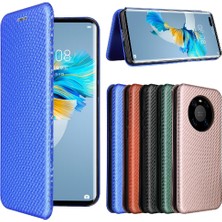 Gx Shop Huawei Mate 40 Pro Için Kılıf Manyetik Karbon Fiber Kart Tutucu ile Folyo (Yurt Dışından)