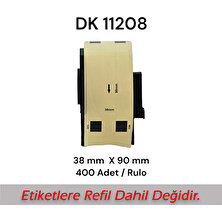 Ecotag Plus Brother Dk Etiket 38 mm x 90 mm - 400 Adet - 11208 -  2 Adet