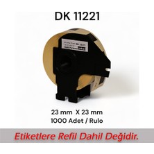 Ecotag Plus Brother Dk Etiket 23 mm x 23 mm - 1000 Adet - 11221 -  2 Adet