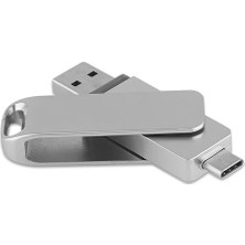 2 In 1 Çift Taraflı Uyumlu Type-c ve İpHONE 15 Telefonlarla Uyumlu Tak Çalıştır USB  Usb 2.0 64 Gb Usb Bellek