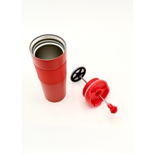 Yüksek Kaliteli Sıcak ve Soğuk French Press Çelik Termos Kupa Bardak Mug 500 ML  Kahve ve Bitki Çayı