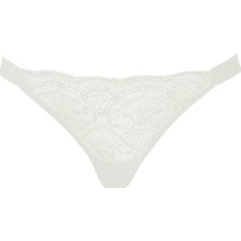 Erdem İç Giyim  Weweus Ekru Bayan Dantelli Tanga Külot 2327
