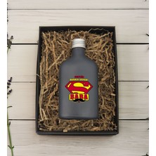 Bk Gift Kişiye Özel Isimli Baba Temalı Antrasit Tasarım Cam Şişede 200 ml Kolonya-4, Babaya Hediye, Babalar Günü Hediyeleri, Hediyelik Baskılı Kolonya