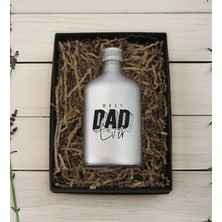 Bk Gift Kişiye Özel Isimli Baba Temalı Gümüş Tasarım Cam Şişede 200 ml Kolonya-1, Babaya Hediye, Babalar Günü Hediyeleri, Hediyelik Baskılı Kolonya