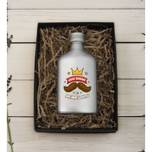 Bk Gift Kişiye Özel Isimli Baba Temalı Gümüş Tasarım Cam Şişede 200 ml Kolonya-3, Babaya Hediye, Babalar Günü Hediyeleri, Hediyelik Baskılı Kolonya