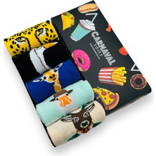 Carnaval Socks 5'li Hayvanlar Tasarımlı Renkli Desenli Soket Çorap Seti