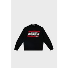 Dsquared2 Pamuklu Bisiklet Yaka Çocuk Sweat DQ0208 D002Y Sweat DQ0208