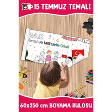 Melolisa 15 Temmuz Temalı Dev Boyama Rulosu 60X250 cm