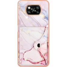 Mays Shop Xiaomi Poco X3 Nfc Mermer Yumuşak Tpu Tampon Ince Cüzdan Kart Yuvaları (Yurt Dışından)