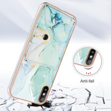 Mays Shop Xiaomi Redmi 9A Mermer Ince Cüzdan Yumuşak Tpu Tampon Kart Yuvaları (Yurt Dışından)