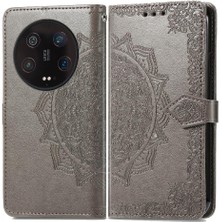 Mays Shop Xiaomi 13 Ultra Zarif Desen Basit Iş Deri Kılıf (Yurt Dışından)