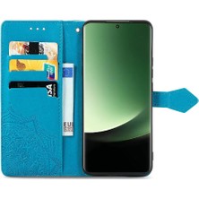 Mays Shop Xiaomi 13 Ultra Zarif Desen Basit Iş Deri Kılıf (Yurt Dışından)