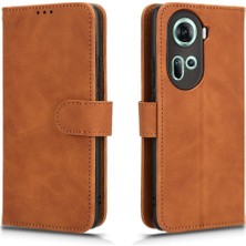 Mays Shop Oppo RENO11 5g Kart Ekleme Deri Için Kılıf Folio Flip Case Tam (Yurt Dışından)