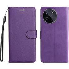 Mays Shop Realme 11 Için Flip Case 4g Klasik Düz Renk ile Yüksek Kaliteli Deri (Yurt Dışından)