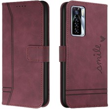 Mays Shop Tecno Camon 17 Pro Manyetik Kapatma Flip Folio Cüzdan Pu Için Telefon Kılıfı (Yurt Dışından)