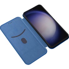 Mays Shop Samsung Galaxy S24 Kart Ekleme Deri Folio Flip Case Fiber Için Kılıf (Yurt Dışından)