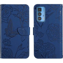 Mays Shop Motorola Kenar 20 Pro Darbeye Deri Kılıf Anti-Damla Koruma (Yurt Dışından)