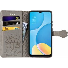 Mays Shop Oppo A15 Flip Kapak Kılıf Için Kılıf Darbeye Kısa Kayış Karikatür (Yurt Dışından)